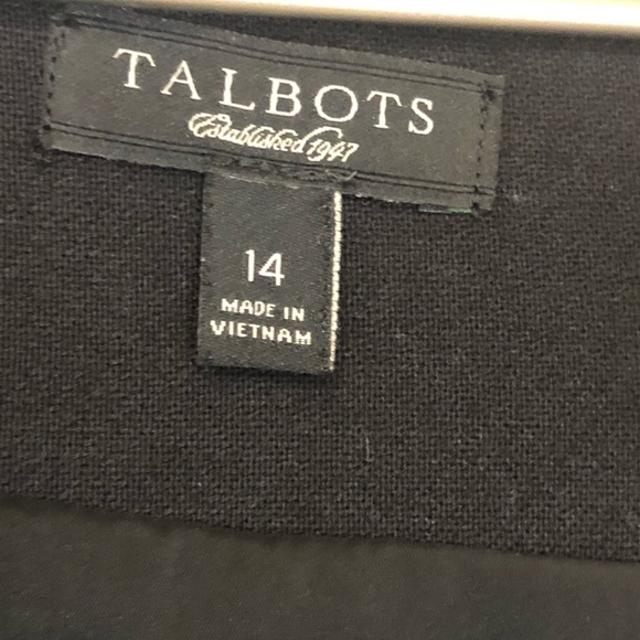 Talbots Black V-neck Cap Sleeve Work/Office Dress - Picture 4 of 7